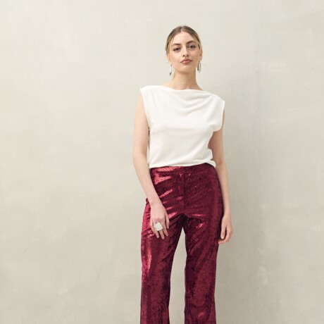 PANTALÓN BINDI Bordó Merlot