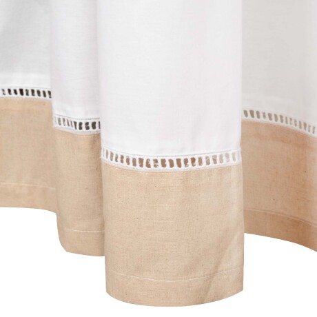 CORTINA ALGODON NATURAL-BEIGE GUARDA DE LINO SET X 2