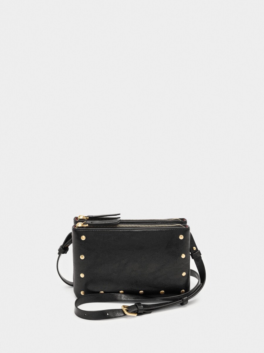 Bolso Bandolera Con Tachuelas negro