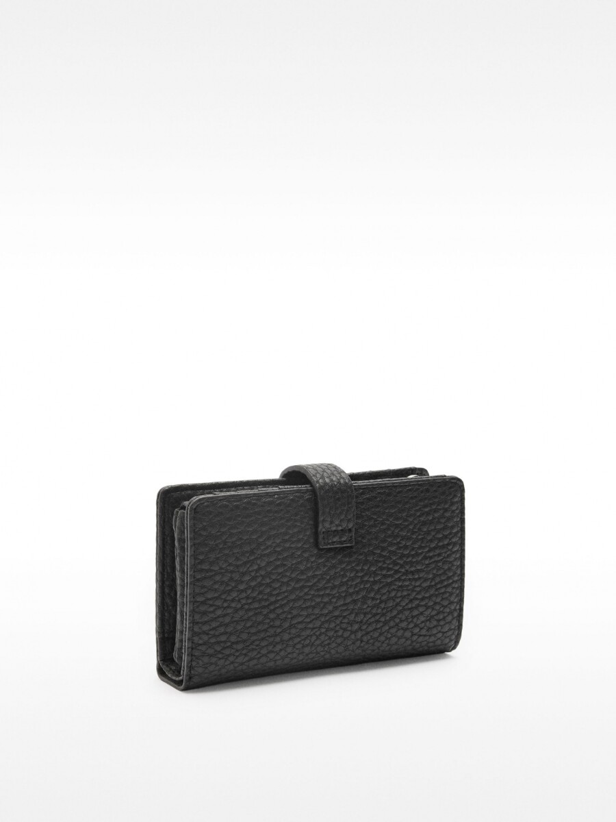 Cartera De Textura M negro