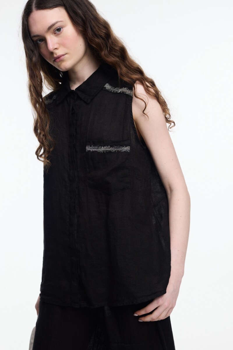 CAMISA SIN MANGAS Negro