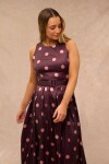 VESTIDO LULANI ESTAMPADO CIRUELA LUNARES VESTIDO LULANI ESTAMPADO CIRUELA LUNARES