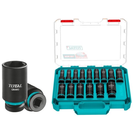 Juego De 15 Dados Largos De Impacto 1/2" Juego De 15 Dados Largos De Impacto 1/2"