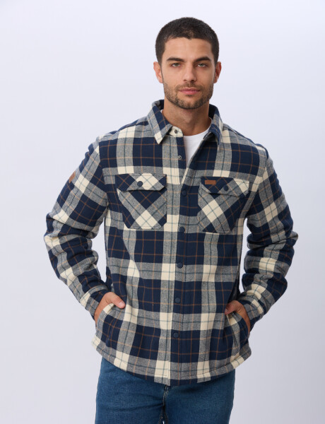 CAMPERA LEÑADORA CON CORDERITO Azul