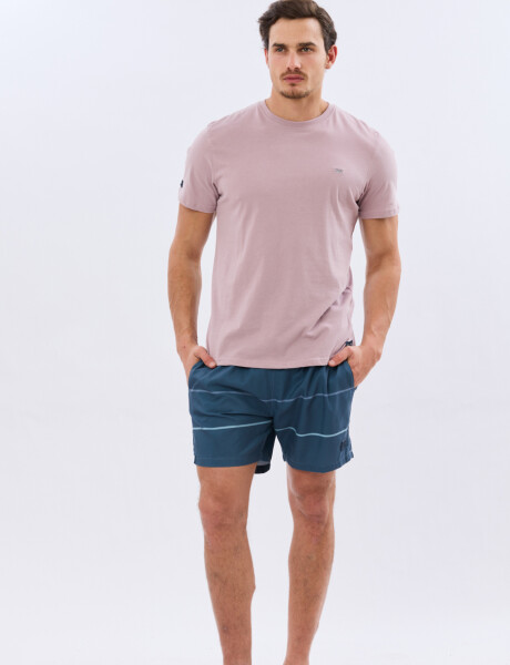 SHORT DE BAÑO RAYADO Azul