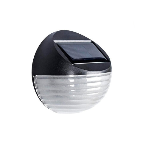 Lampara Solar Farol Redondo Sensor Luz Aplique Caminero Variante Cálida