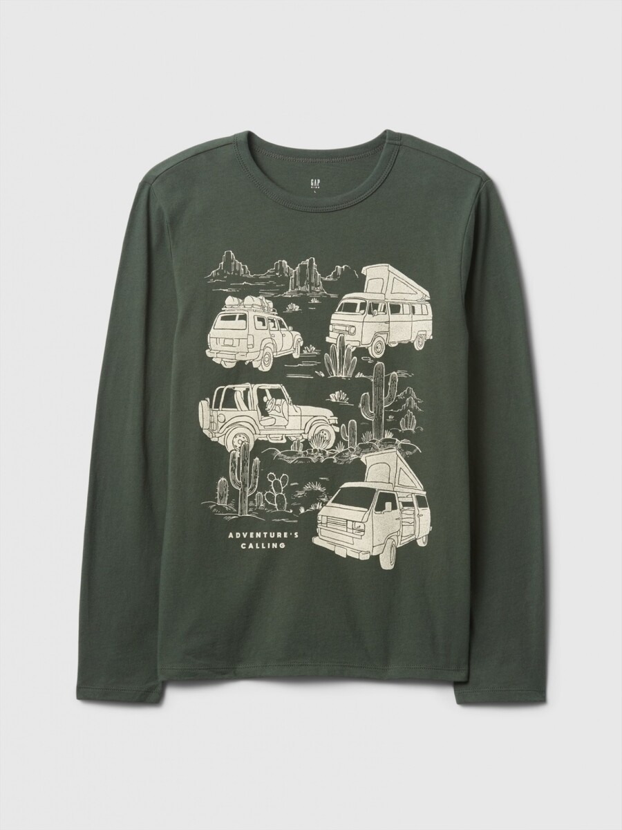Remera Gràfico Manga Larga Niño - Evergreen 585 