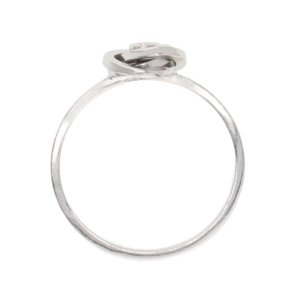 Anillo Nudo de Luz de oro blanco 18k con brillante Anillo Nudo de Luz de oro blanco 18k con brillante