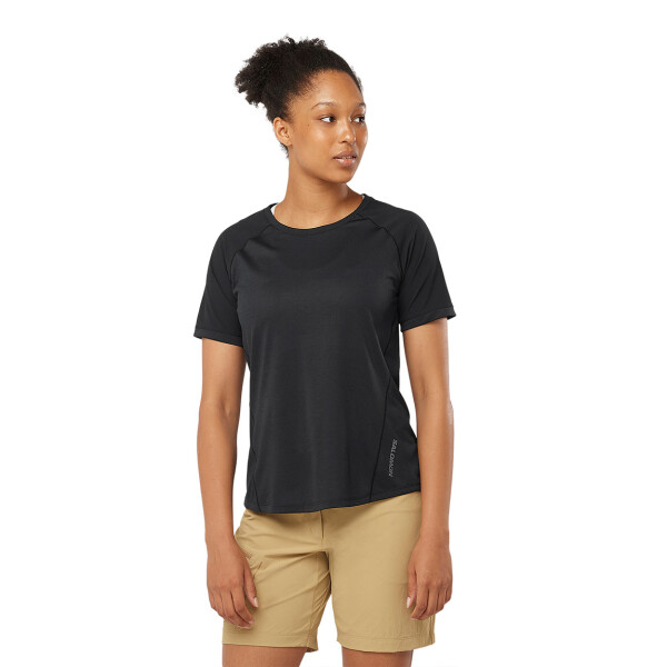 Salomon Remera manga corta Outline SS tee W para Mujer - Negro Negro
