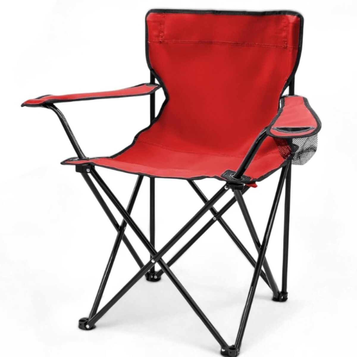 Silla plegable capitán con apoya brazos - Rojo 