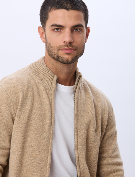 CAMPERA LANA TEJIDA Beige