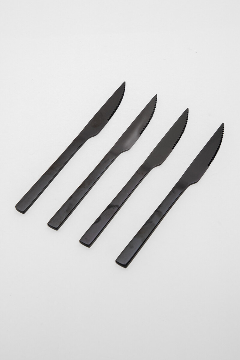 Cuchillo Set 4 Un. - Ebano 