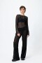 TOP YOKO Negro Florcitas