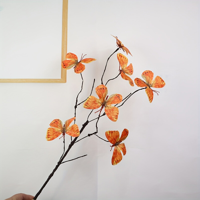Rama de 7 Mariposas Naranja