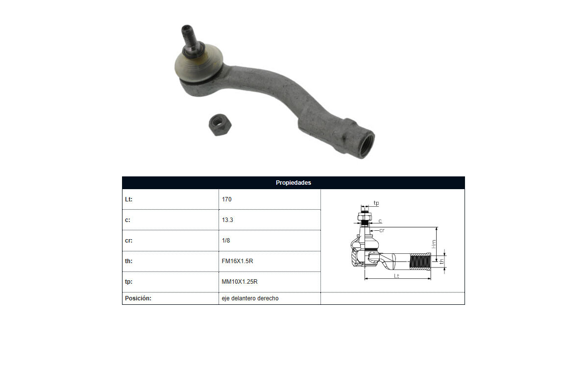 Puntero Hyundai Tucson, Kia Sportage 04-25 Der Puntero Hyundai Tucson, Kia Sportage 04-25 Der