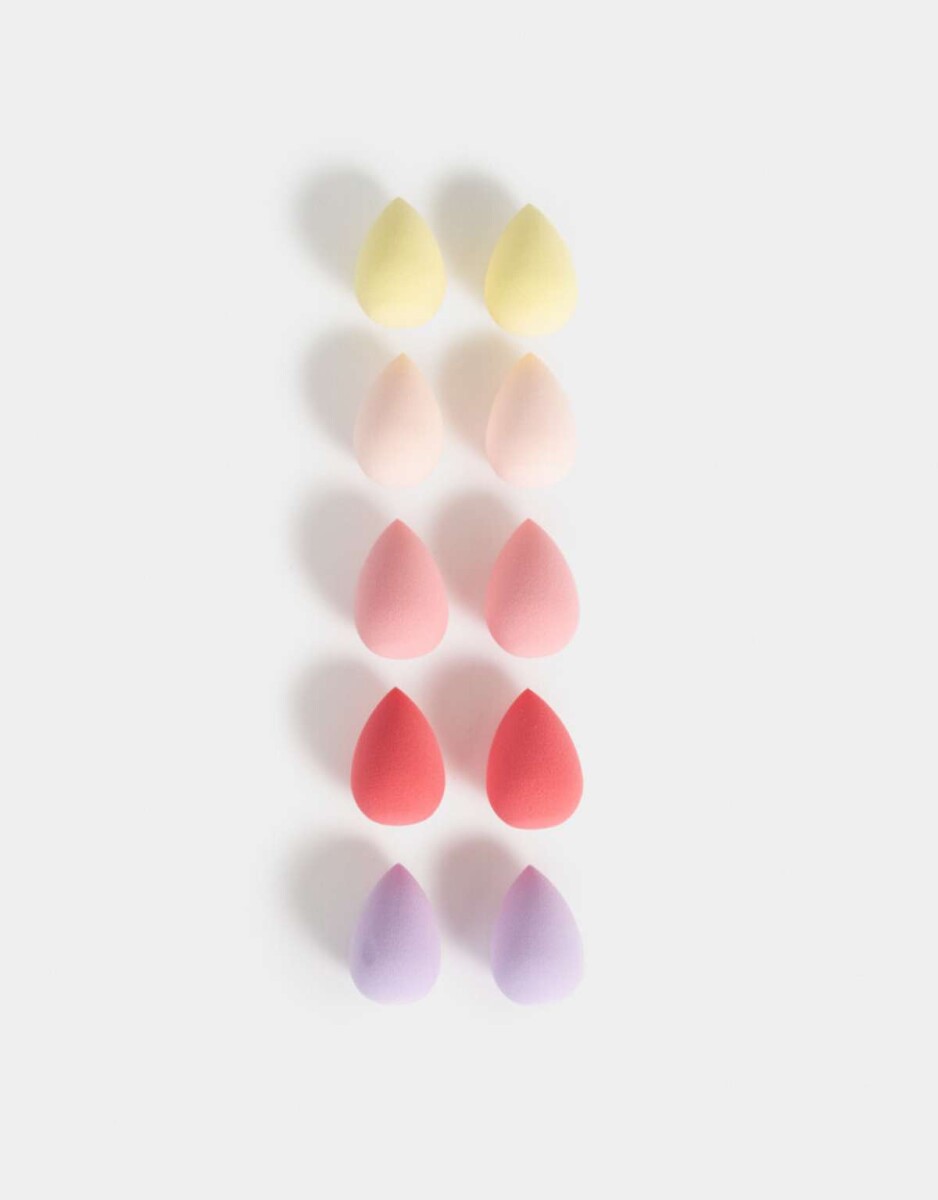 Set De 10 Mini Esponjas Aplicadoras De Maquillaje Love At First Bite - Combinacion Multicolor 