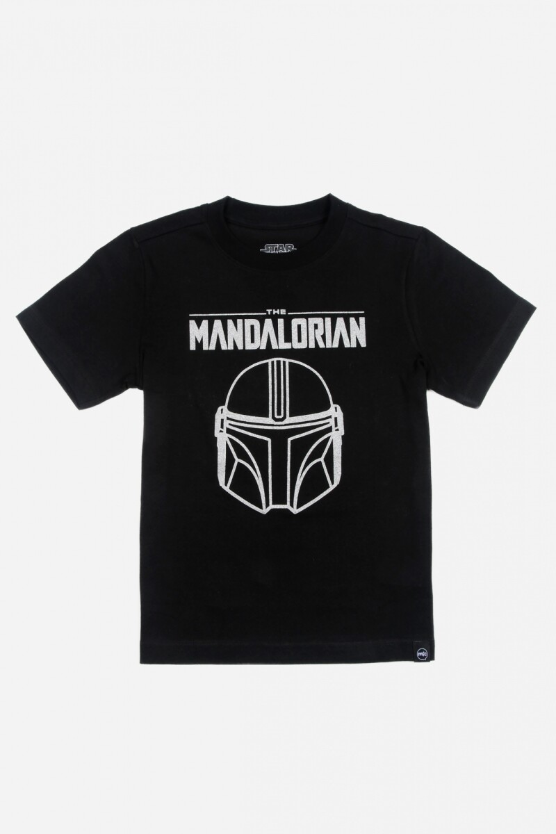 Camiseta niño Mandalorian NEGRO