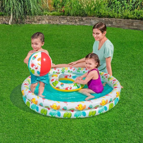 Piscina Bestway Infantil 137 L Inflable+ Aro+ Pelota Multicolor