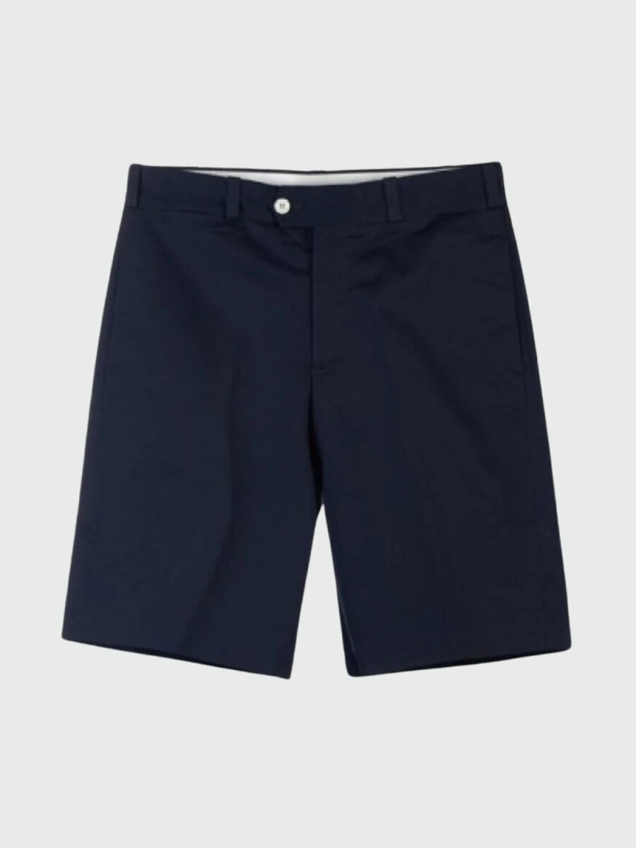 Moncler -Bermuda de algodón de estilo clásico con bolsillos - Azul 
