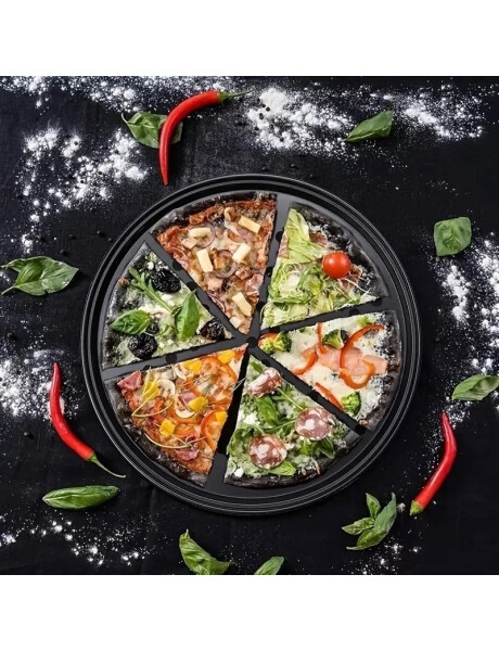 ASADERA PIZZA D33/H1.8CM FONDO PEROFORADO GRIS ANT ASADERA PIZZA D33/H1.8CM FONDO PEROFORADO GRIS ANT