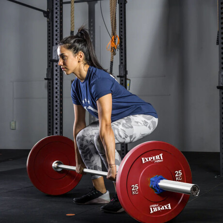 Disco Olímpico 25Kg Expert Revestido En Goma C/ Aro Metal Pesa P/ Barras Fit014006-25k