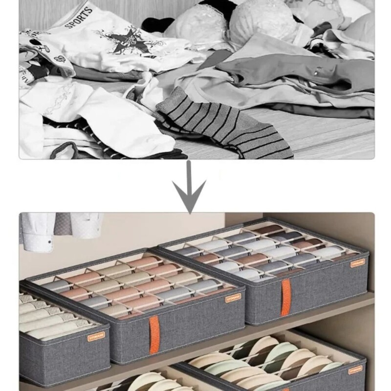 Caja Organizador Ropa Interior Plegable 20 Divisiones Caja Organizador Ropa Interior Plegable 20 Divisiones