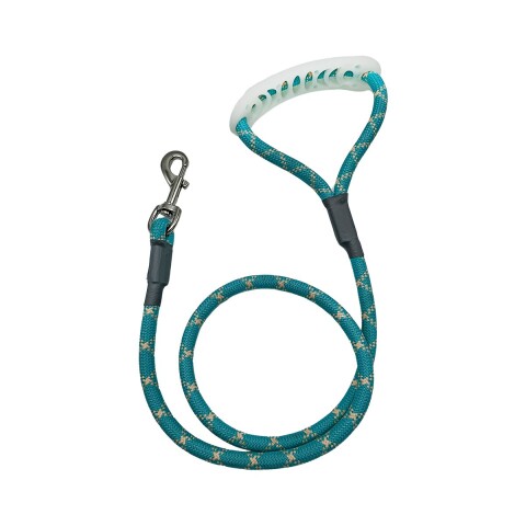 Correa Perro 110Cm Reforzada Cuerda Ergonomica Hasta 60 Kg Variante Color Celeste