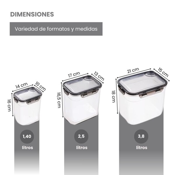 Set De 3 Contenedores Recipientes Heladera Microondas Cocina Set De 3 Contenedores Recipientes Heladera Microondas Cocina