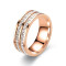Anillo Doble Brillo En Caja Color Cobre