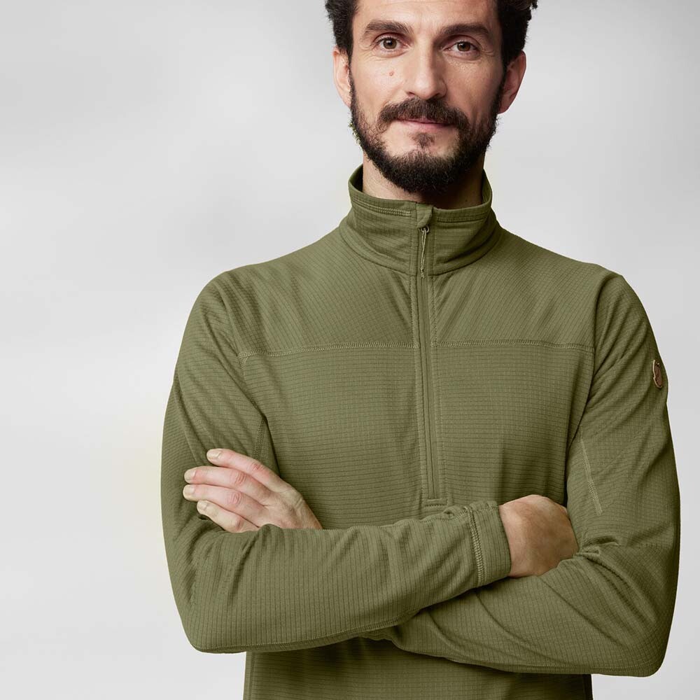 Casaca Fjallraven Abisko Lite Fleece Half Zip M Hombre Indigo Blue