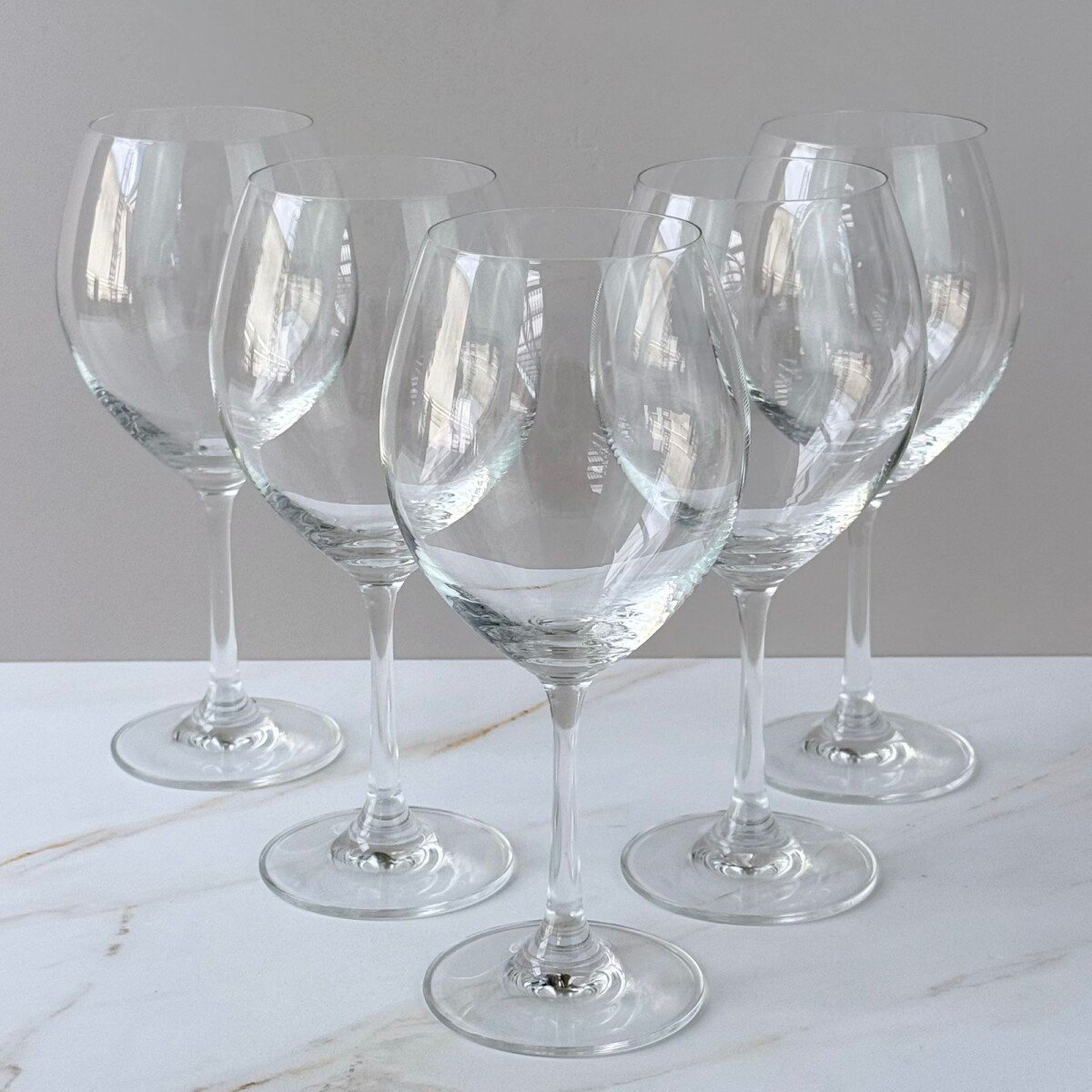 Juego de 6 Copas para Vino de Vidrio 608ML 