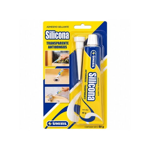 Silicona acetica transparente pomo 50 gr Silicona Acetica Transparente Pomo 50 Gr