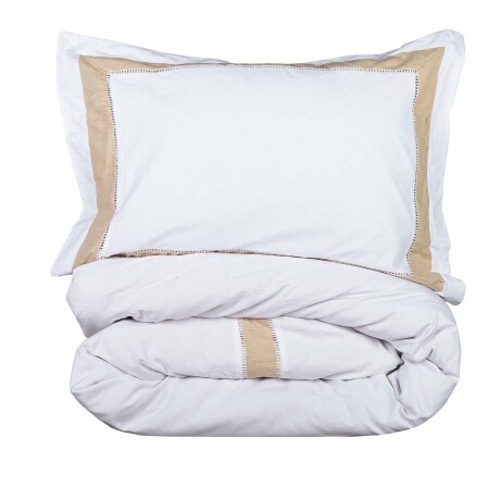 FUNDA NÓRDICA 2 PLAZAS ALGODON NATURAL-BEIGE GUARDA LINO II BEIGE