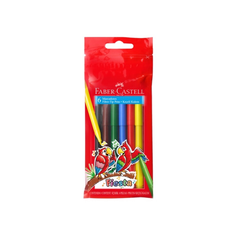Marcadores Finos x6 Faber-Castell #MARCADORES FINOS X6 FABER-CASTELL