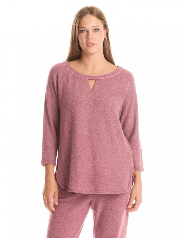 Buzo Soft Keyhole ROSA OSCURO