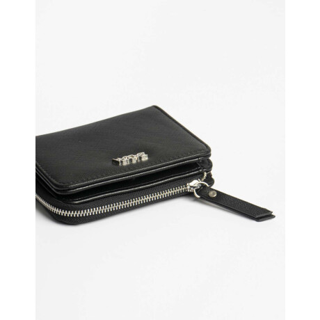 Billetera De Cuerina Con Cierre Negro