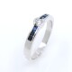 Anillo en oro 18k blanco , brillante y zafiros. Anillo en oro 18k blanco , brillante y zafiros.