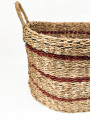 CANASTO OVALADO CON ASAS MARRON