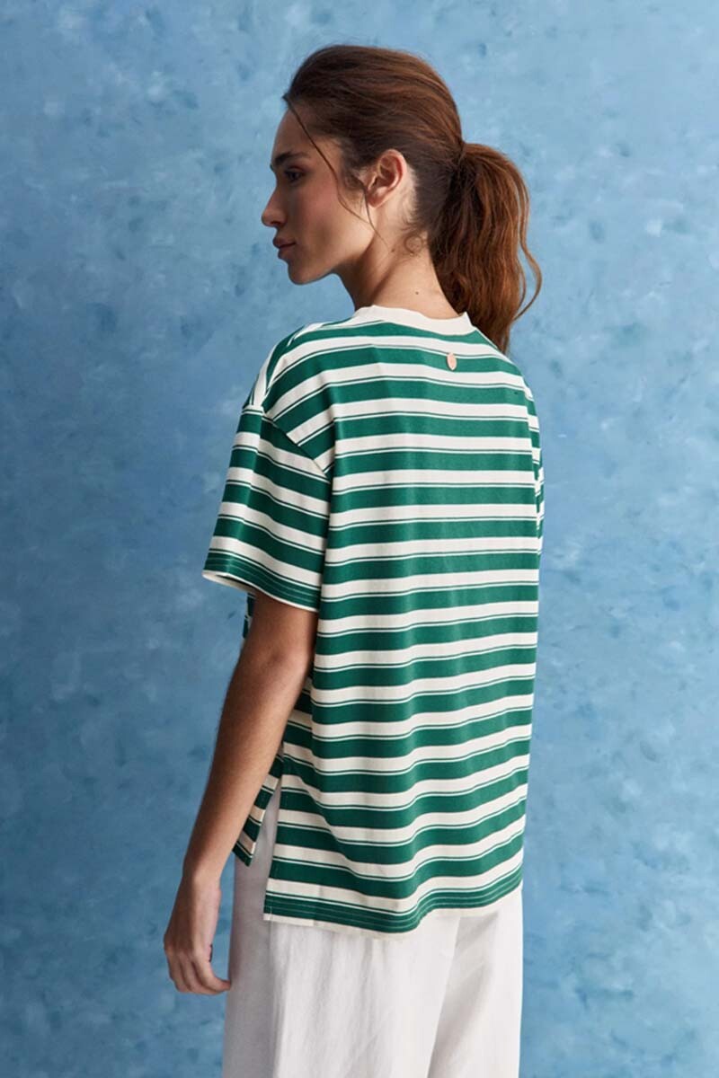 Remera Allie AMIATA rayada Verde