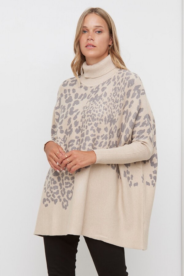 Polera Oversize BEIGE/MULTI