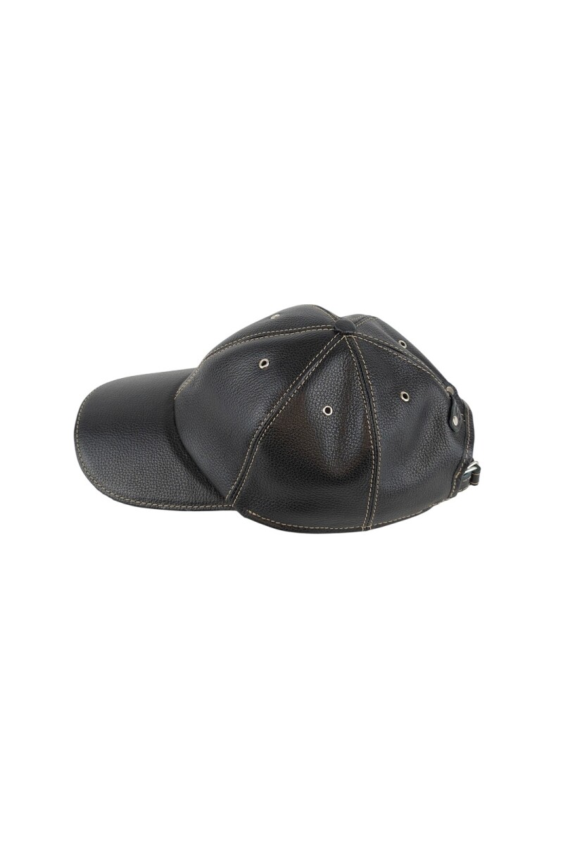 Gorra de cuero tipo beisbol Negro