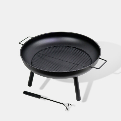 FOGONERO METAL NEGRO 27X59CM Unica