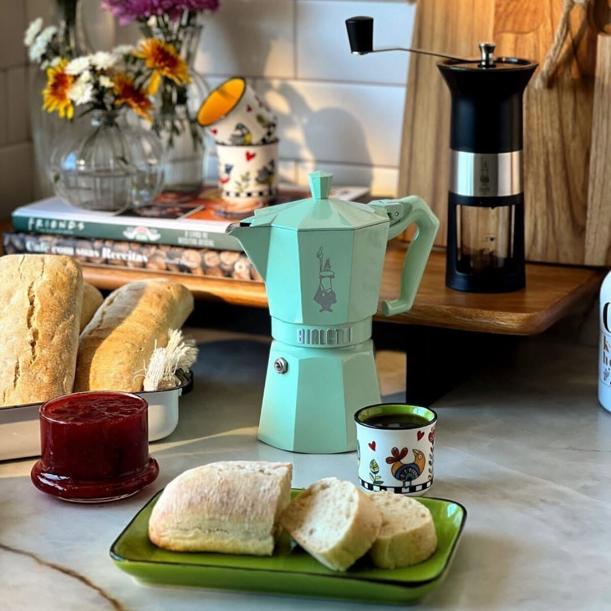 Cafetera Moka Exclusive Verde 270ml Bialetti 