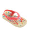 Sandalias Infantiles Havaianas Baby Peppa Pig Amarillo Crema