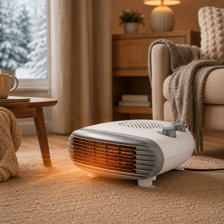 Caloventilador 2000w Bajo Consumo Termostato Warmthy Blanco
