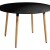 Mesa Comedor ComboHome Milan Redonda Laqueada 80Cm Premium Negro 1