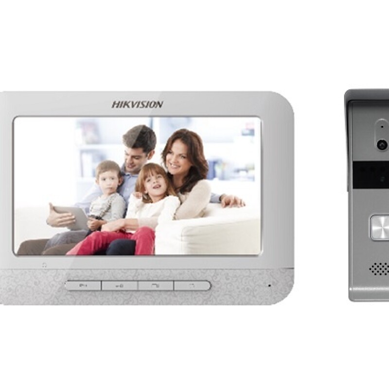 Hikvision DS-KIS203T - Sistema de intercomunicación de vídeo - cableado - 7" monitor LCD - 1 cámara(s) - CMOS Hikvision DS-KIS203T - Sistema de intercomunicación de vídeo - cableado - 7" monitor LCD - 1 cámara(s) - CMOS
