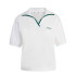 Remera de Mujer Adidas Polo Bordado Essentials Blanco - Verde
