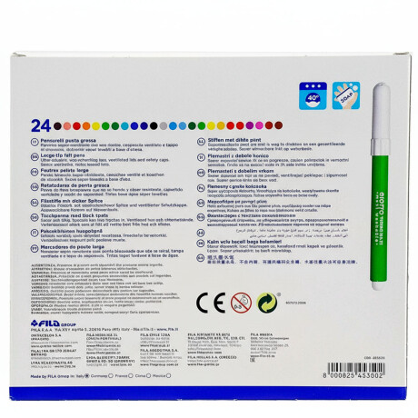 Marcadores Giotto 24 Colores Drypen Lavable No Tóxico Marcadores Giotto 24 Colores Drypen Lavable No Tóxico
