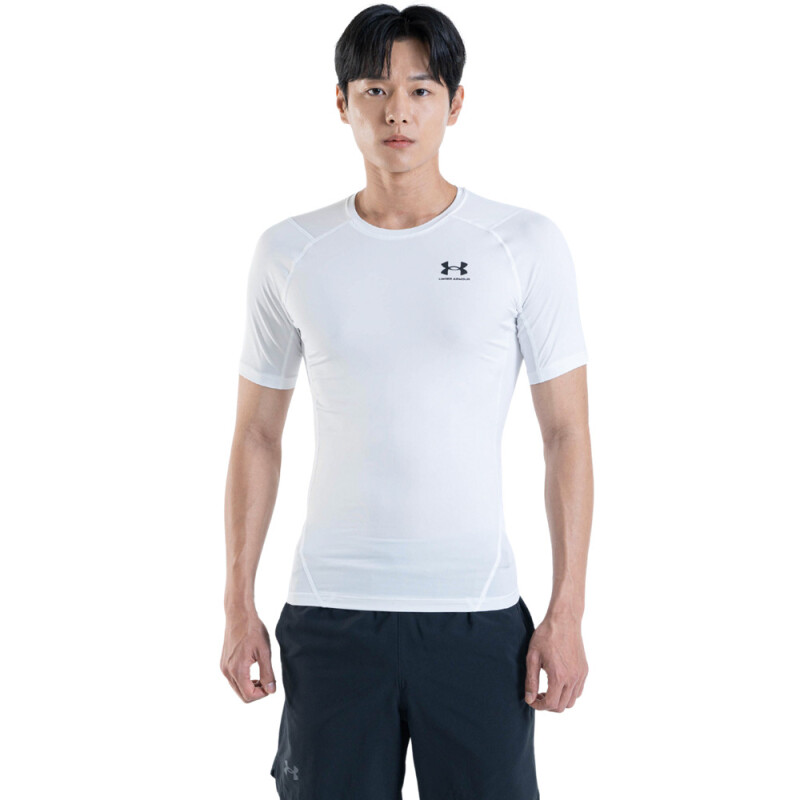 UA HG Armour Comp SS-GRN WHT-100